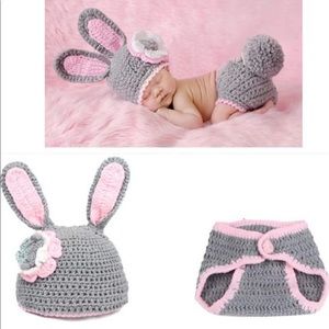 Baby outfit Cute Knit Bunny for newborn baby photography Props